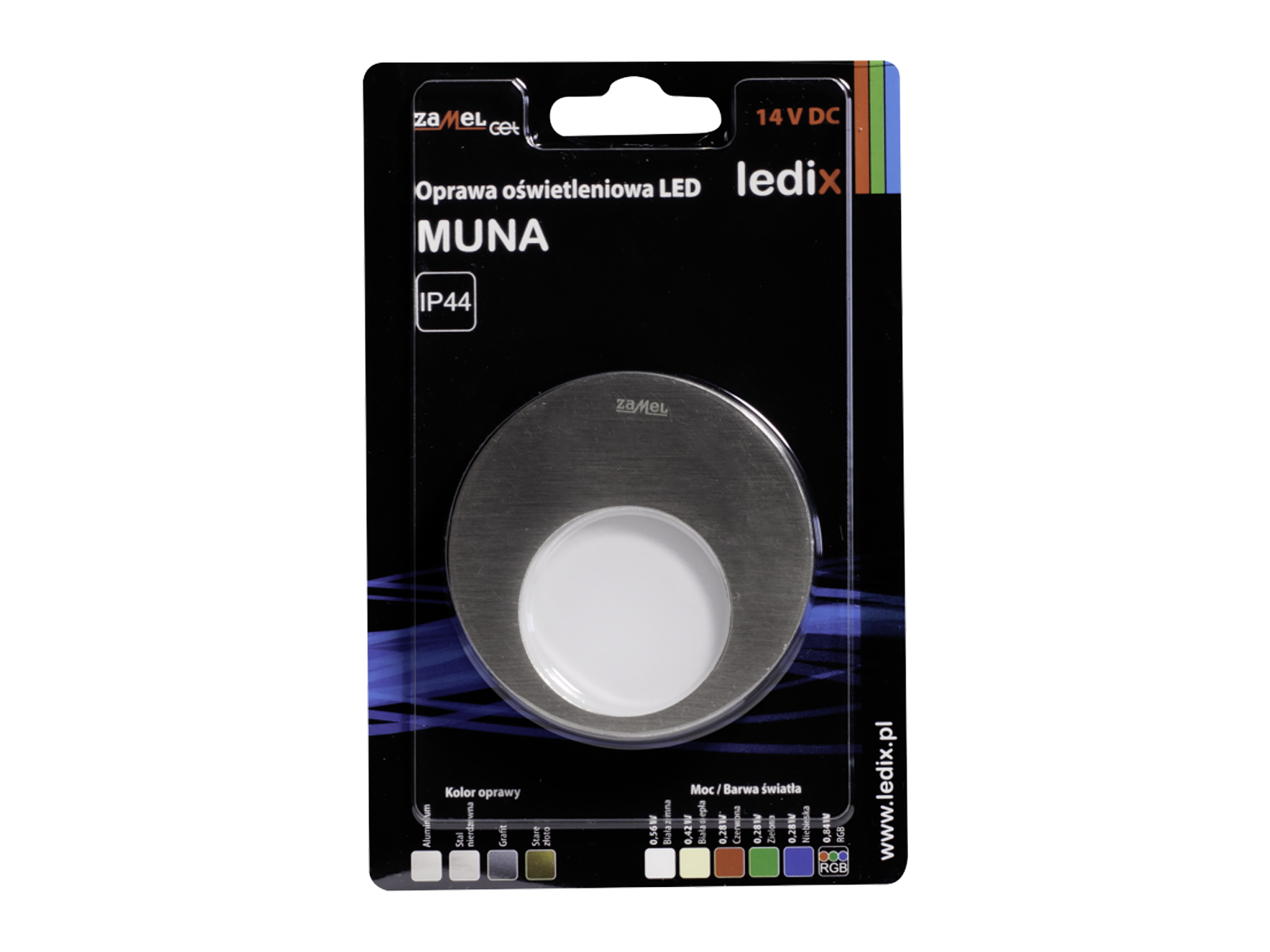 Svítidlo LED na omítku LEDIX MUNA 14V DC, kartáčovaná ocel, neutrální bílá, IP44