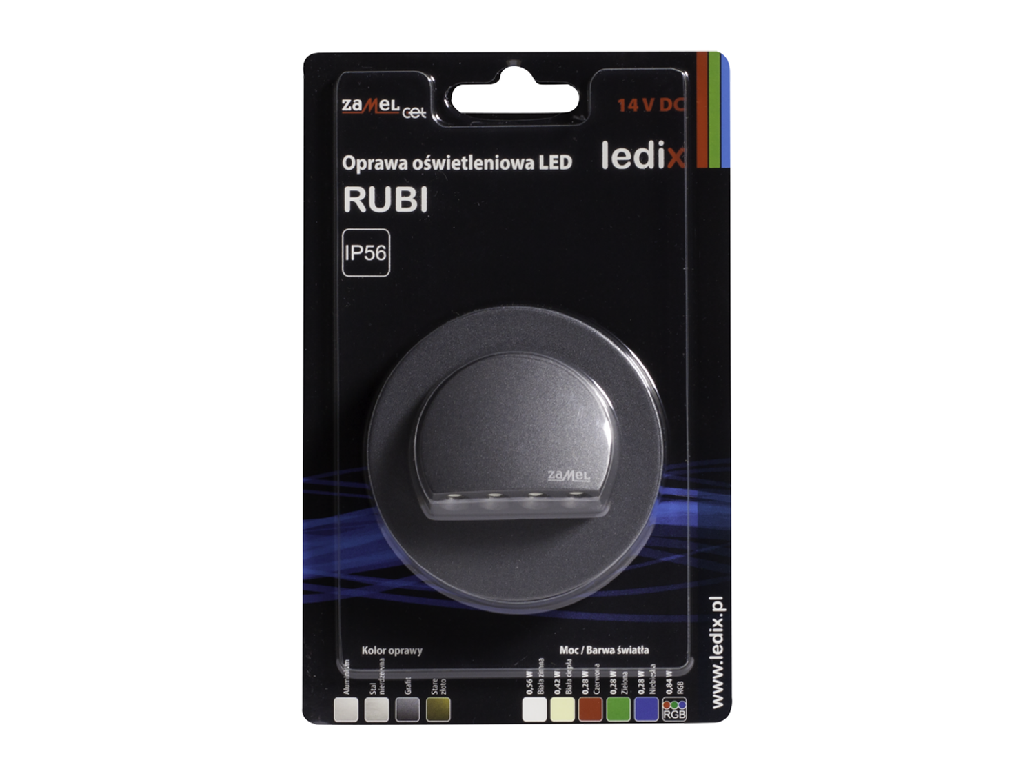Svítidlo LED pod omítku LEDIX RUBI 14V DC, grafit, neutrální bílá, IP56