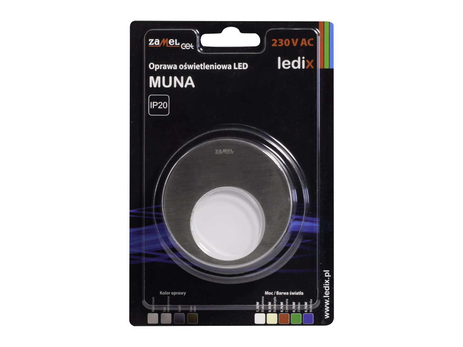 Svítidlo LED pod omítku LEDIX MUNA 230V AC, nerezová ocel, teplá bílá, IP20