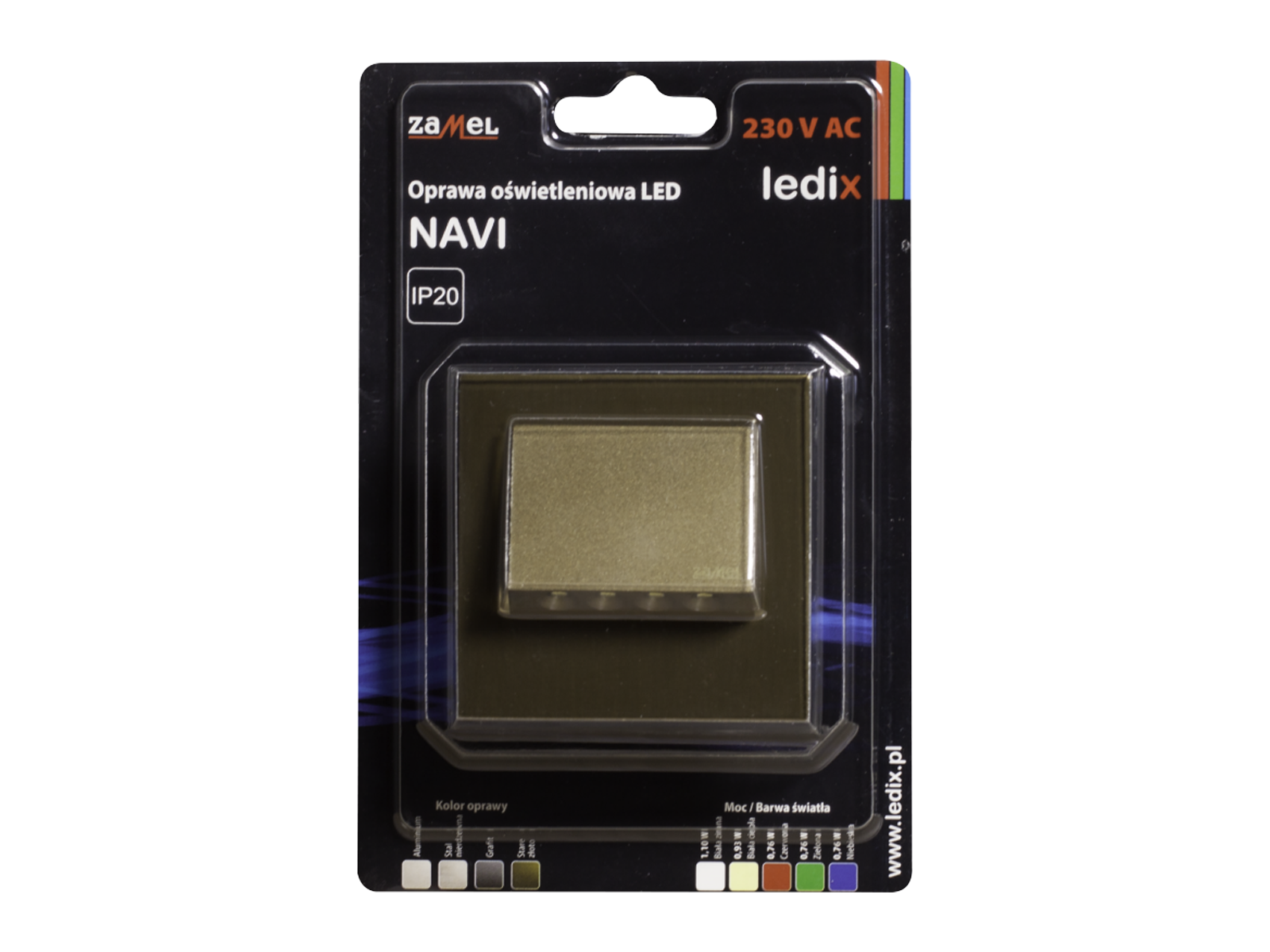 Svítidlo LED pod omítku LEDIX NAVI 230V AC, zlatá patina, studená bílá, IP20