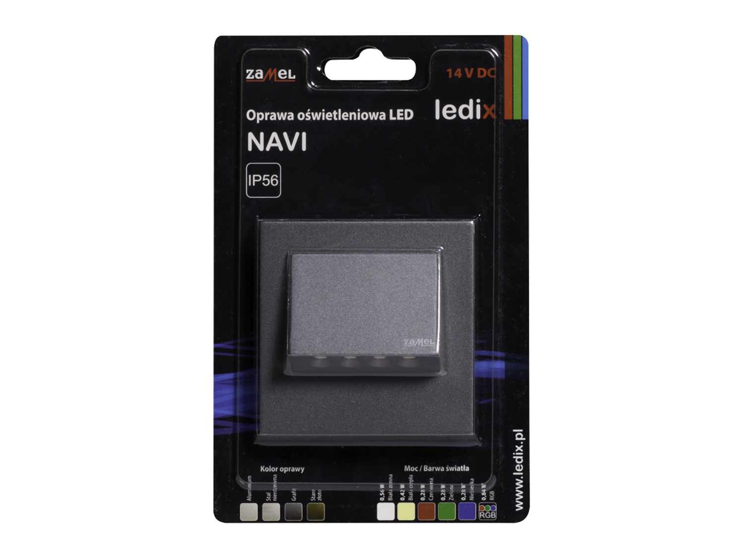 Svítidlo LED pod omítku LEDIX NAVI 14V DC, grafit, teplá bílá, IP56