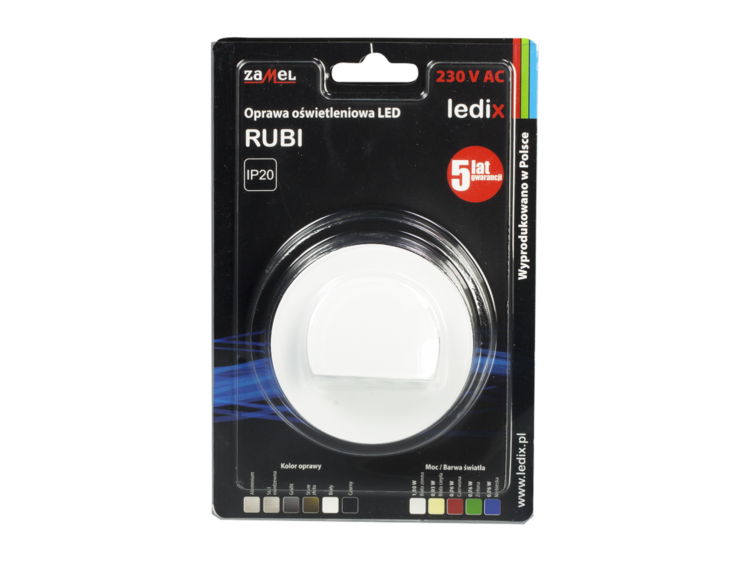Svítidlo LED pod omítku LEDIX RUBI 230V AC, bílé, studená bílá, IP20