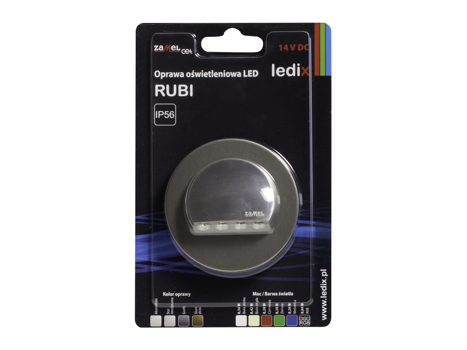 Svítidlo LED pod omítku LEDIX RUBI 14V DC, kartáčovaná ocel, studená bílá, IP56