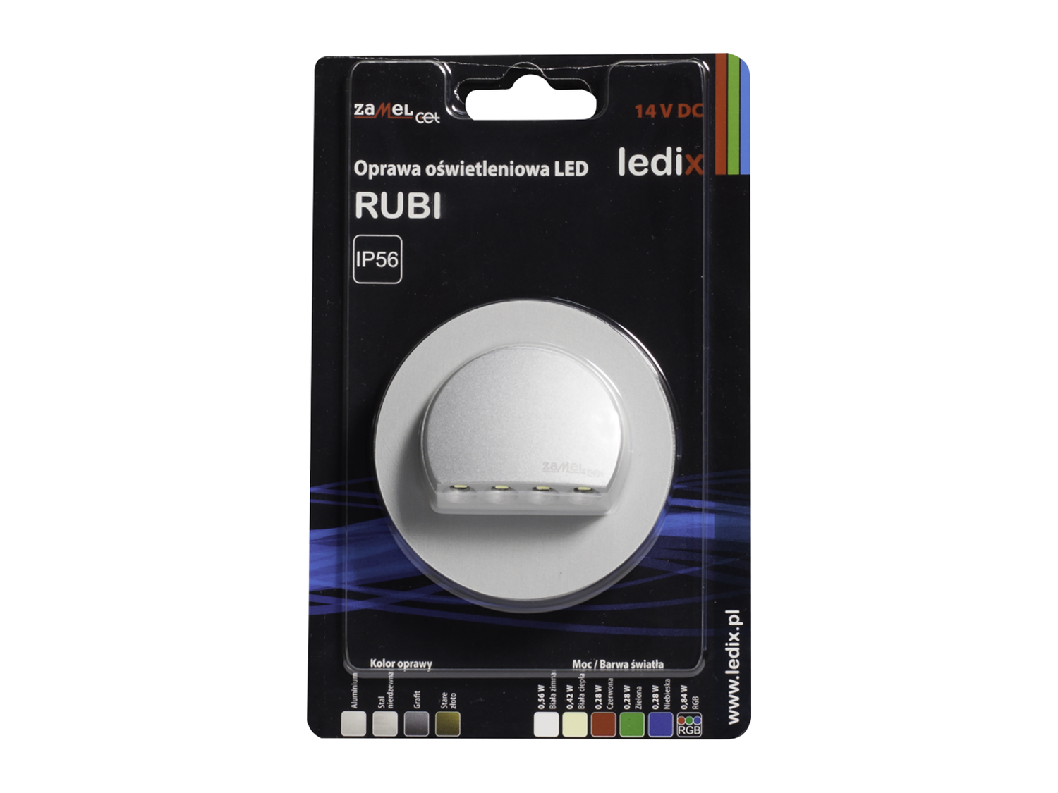 Svítidlo LED na omítku LEDIX RUBI 14V DC, hliník, studená bílá, IP56