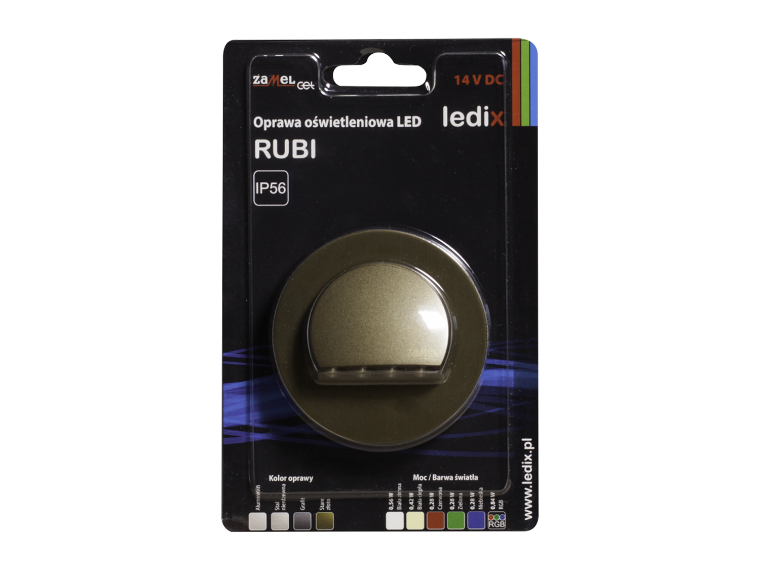Svítidlo LED pod omítku LEDIX RUBI 14V DC, zlatá patina, teplá bílá, IP56