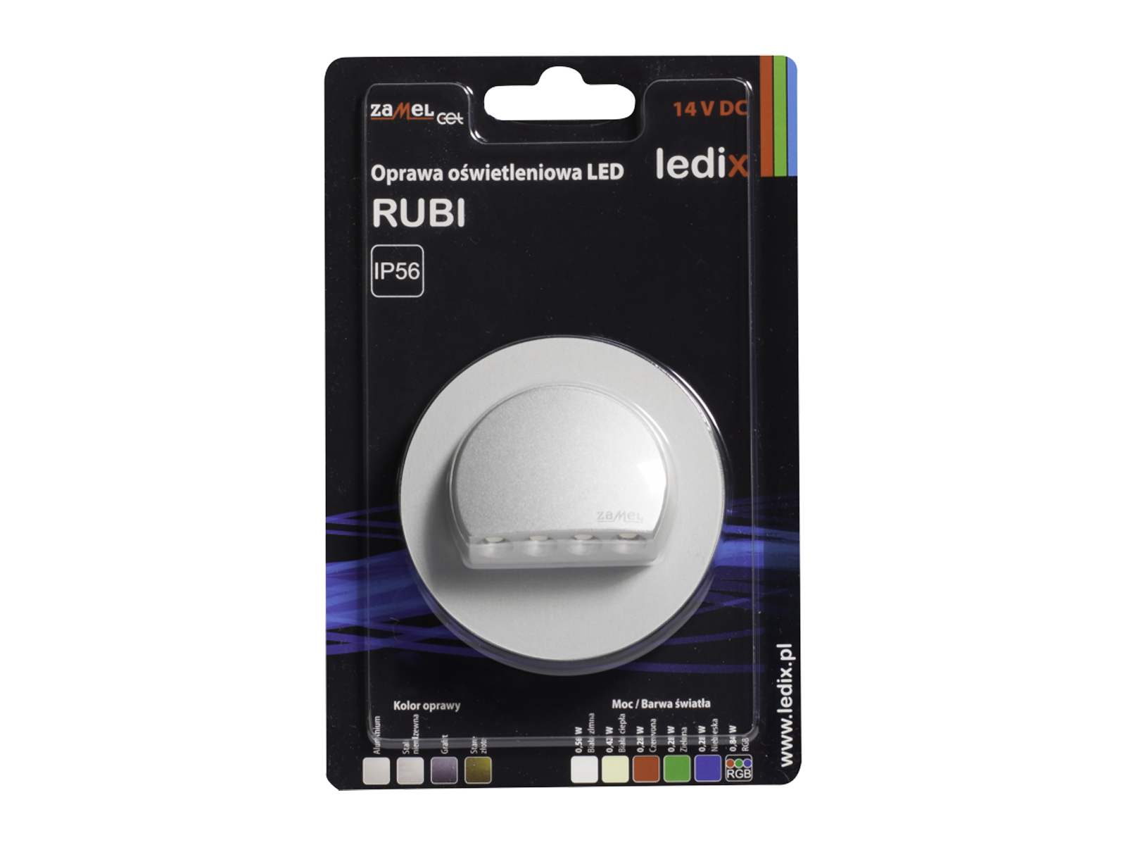 Svítidlo LED pod omítku LEDIX RUBI 14V DC, hliník, RGB, IP56