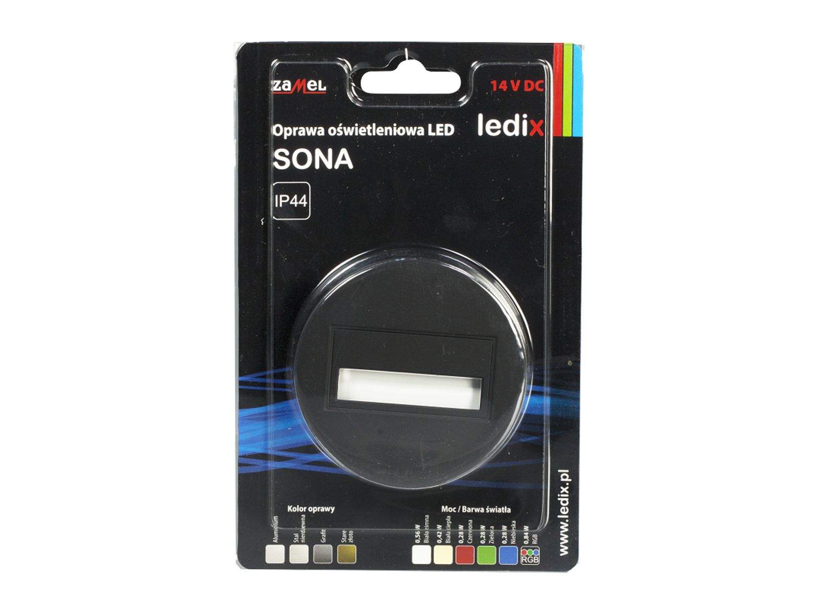 Svítidlo LED pod omítku LEDIX SONA 14V DC, černé, teplá bílá, IP44