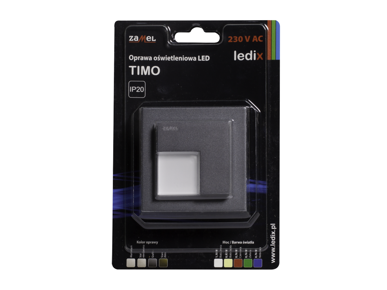 Svítidlo LED do krabice LEDIX TIMO 230V AC, grafit, neutrální bílá, IP20