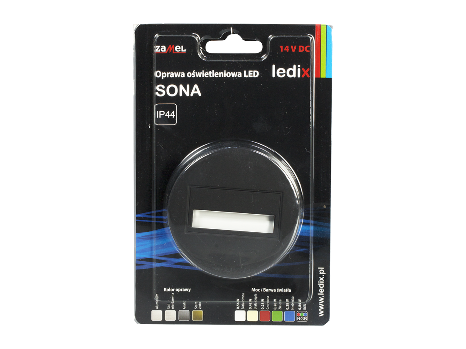 Svítidlo LED pod omítku LEDIX SONA 14V DC, černé, studená bílá, IP44