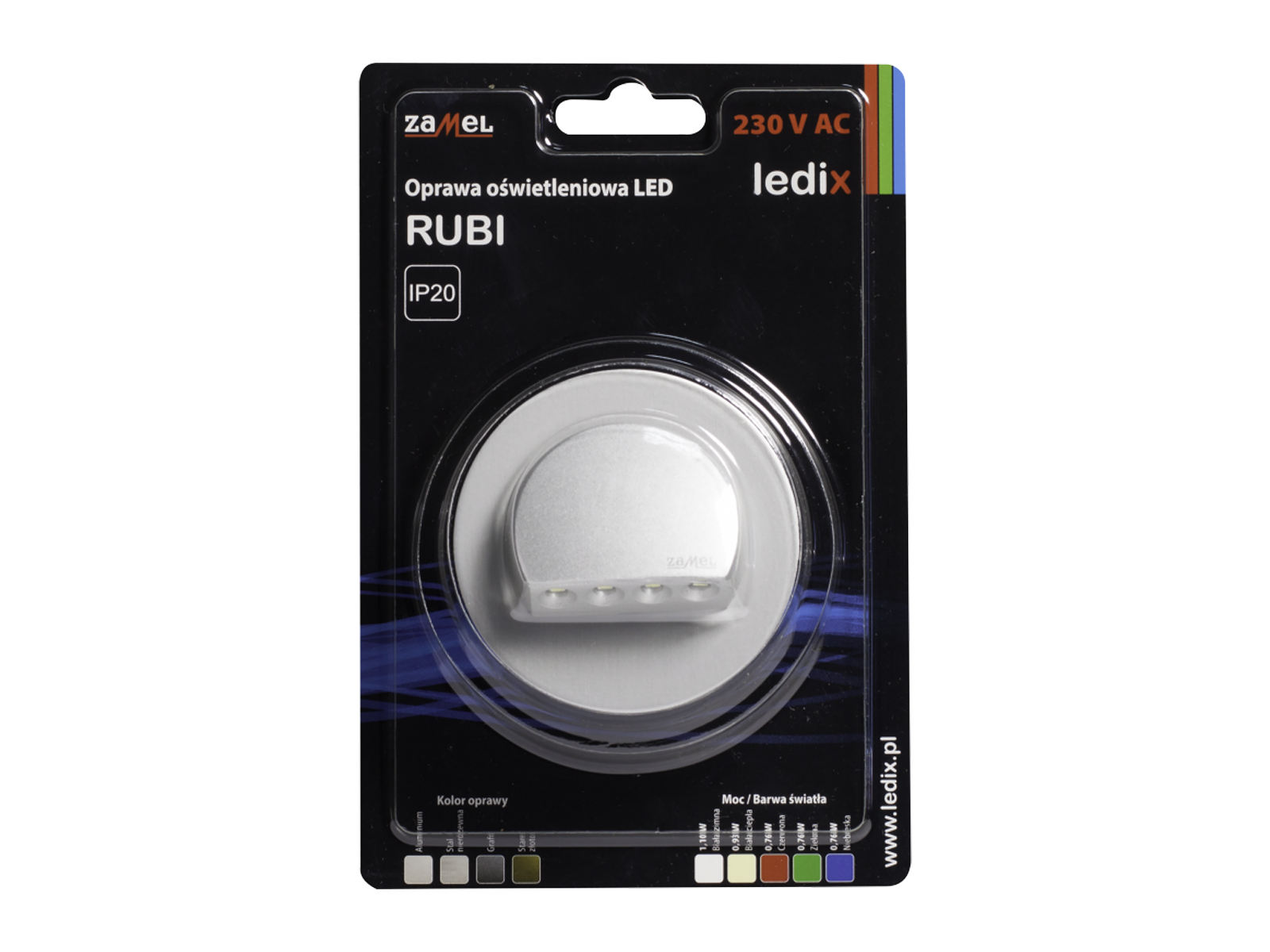 Svítidlo LED pod omítku LEDIX RUBI 230V AC, hliník, neutrální bílá, IP20