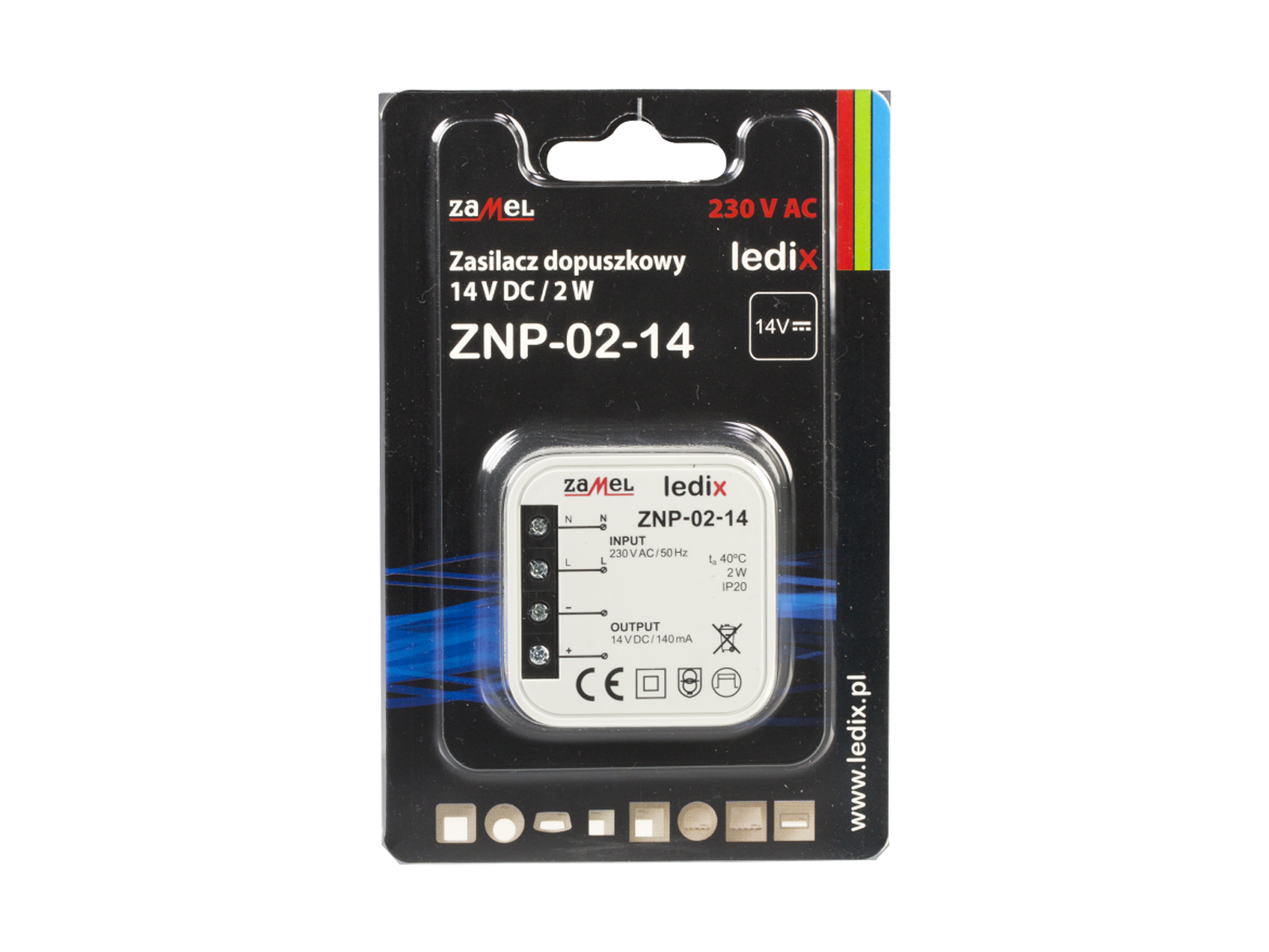 Napájecí zdroj LEDIX ZNP-02-14 do krabice IP20