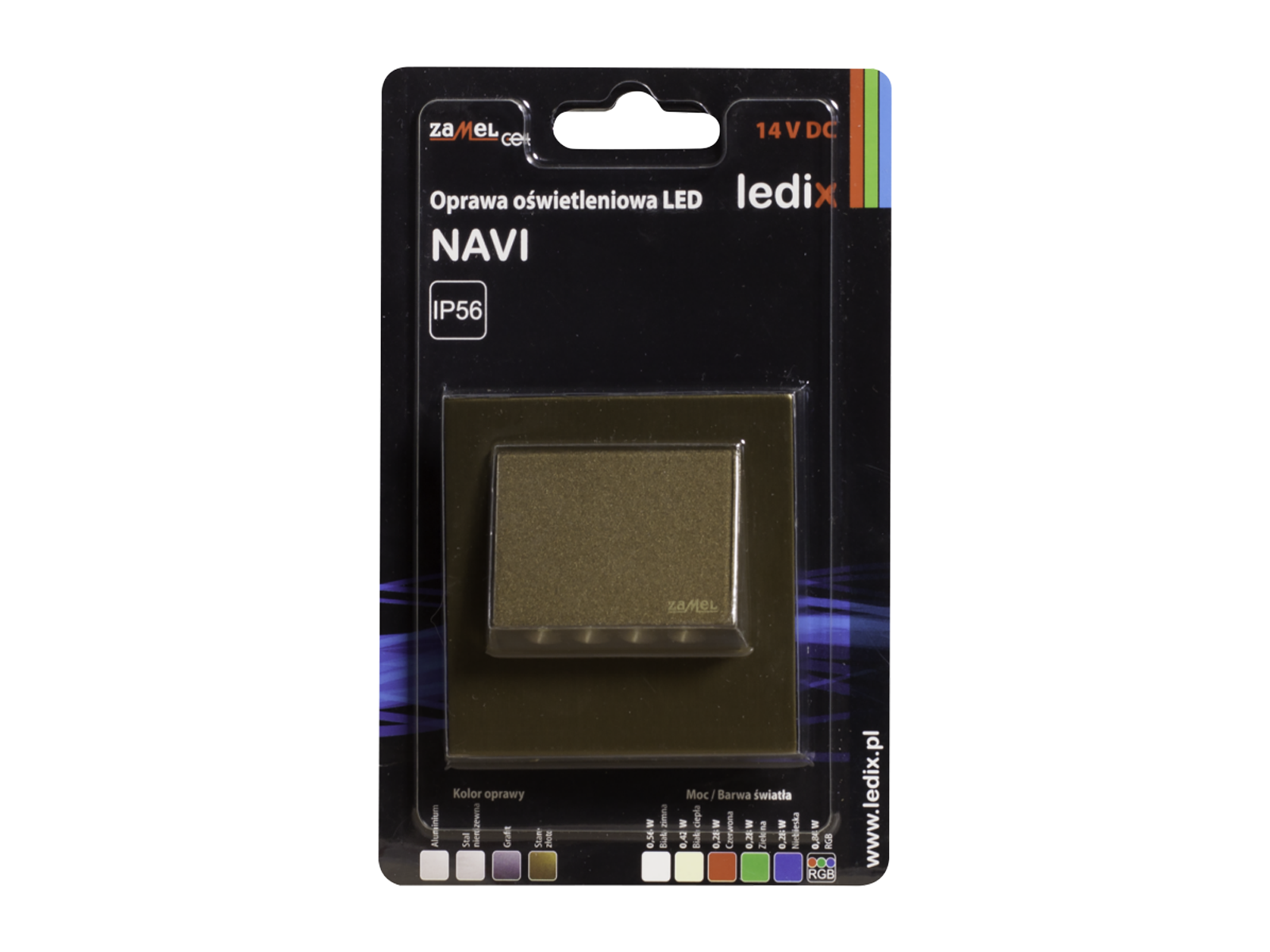 Svítidlo LED pod omítku LEDIX NAVI 14V DC, zlatá patina, studená bílá, IP56