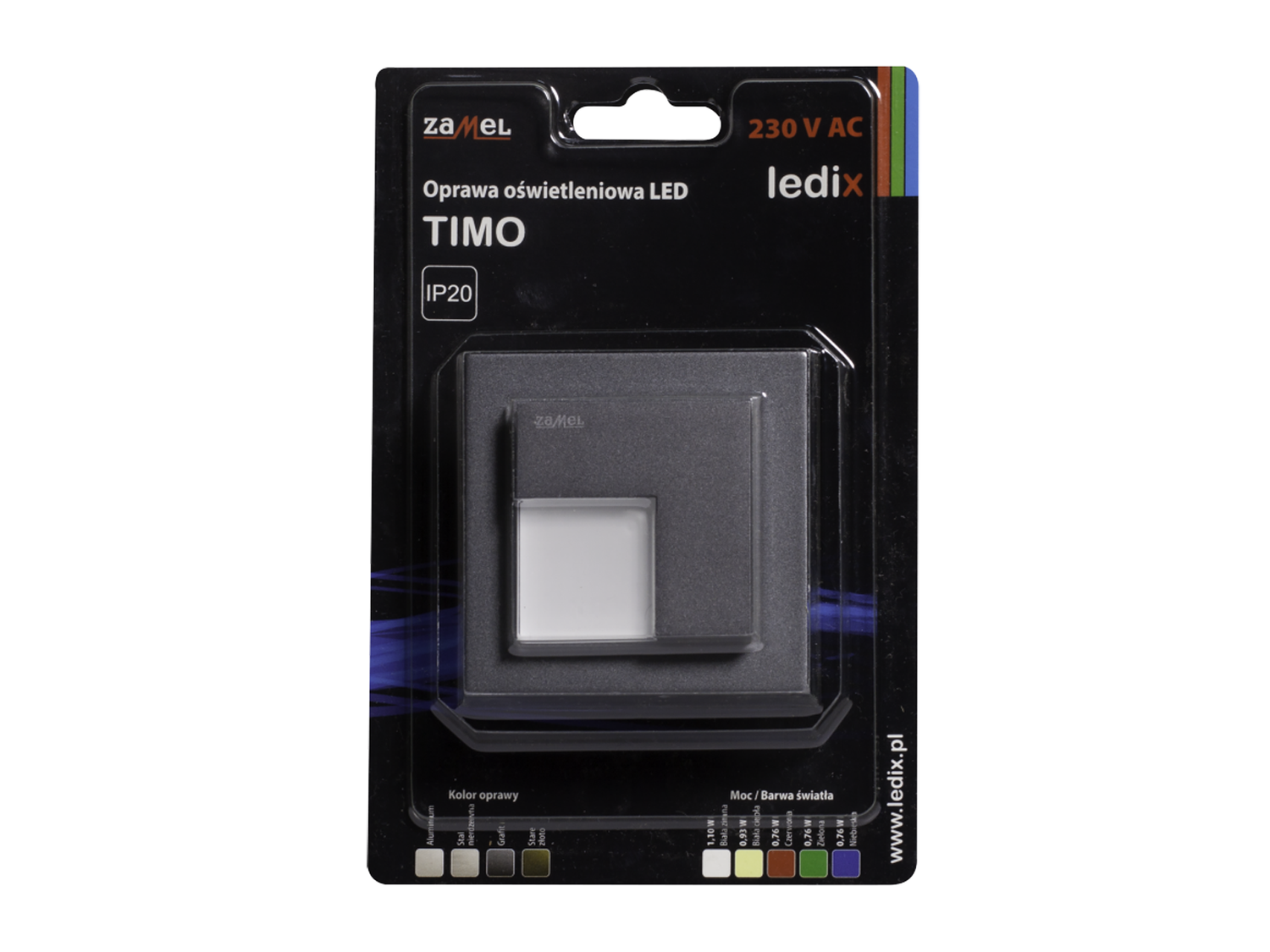 Svítidlo LED do KU krabice pod omítku LEDIX TIMO 230V AC, grafit, teplá bílá, IP20