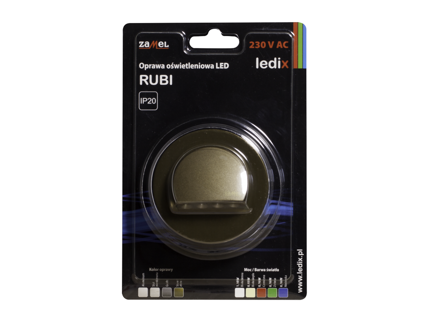 Svítidlo LED pod omítku LEDIX RUBI 230V AC, zlatá patina, neutrální bílá, IP20