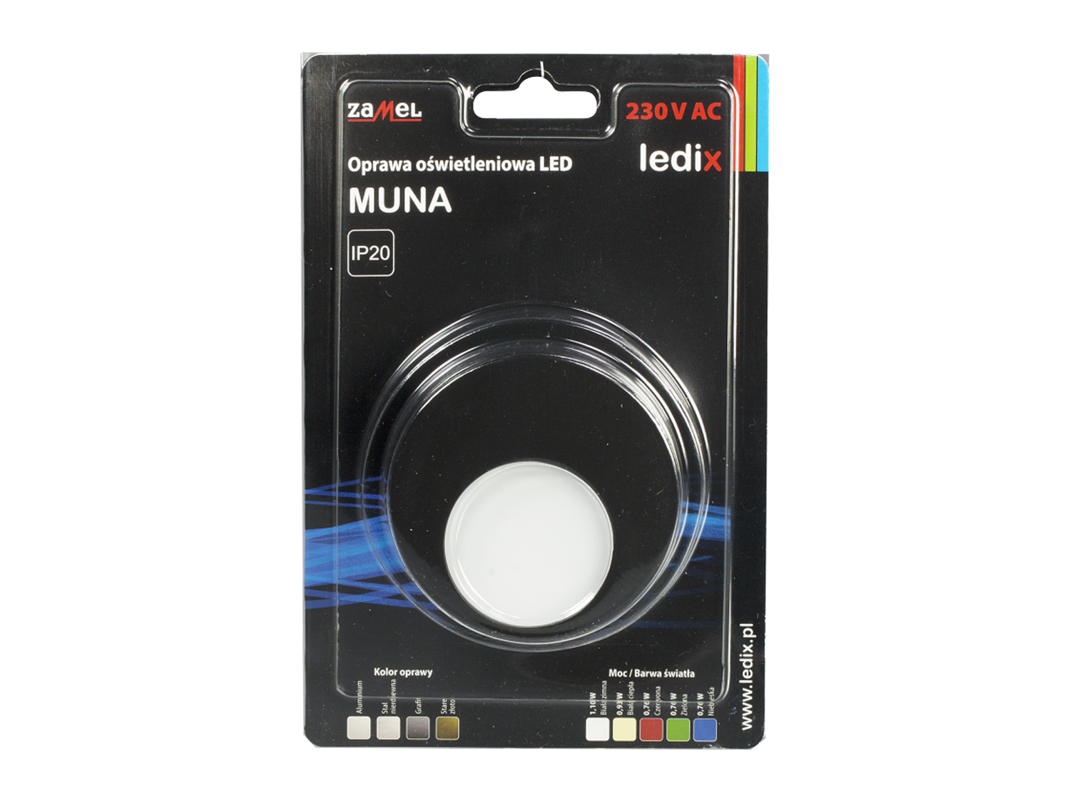 Svítidlo LED pod omítku LEDIX MUNA 230V AC, černá, teplá bílá, IP20