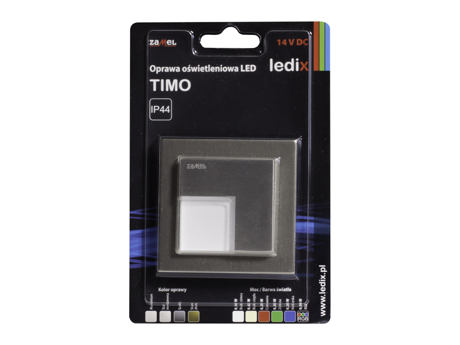 Svítidlo LED do KU krabice pod omítku LEDIX TIMO 14V DC, kartáčovaná ocel, teplá bílá, IP44