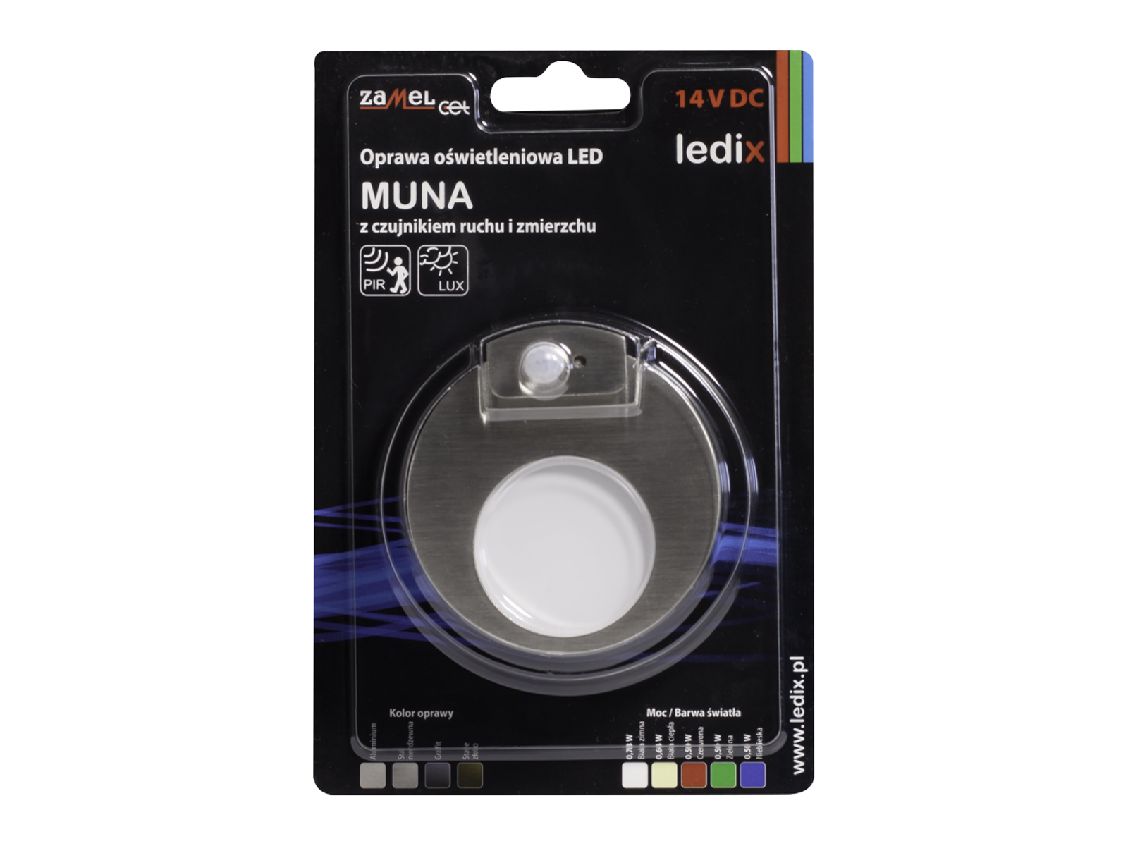 Svítidlo LED se senzorem pod omítku LEDIX MUNA 230 V AC, kartáčovaná ocel, teplá bílá, IP20