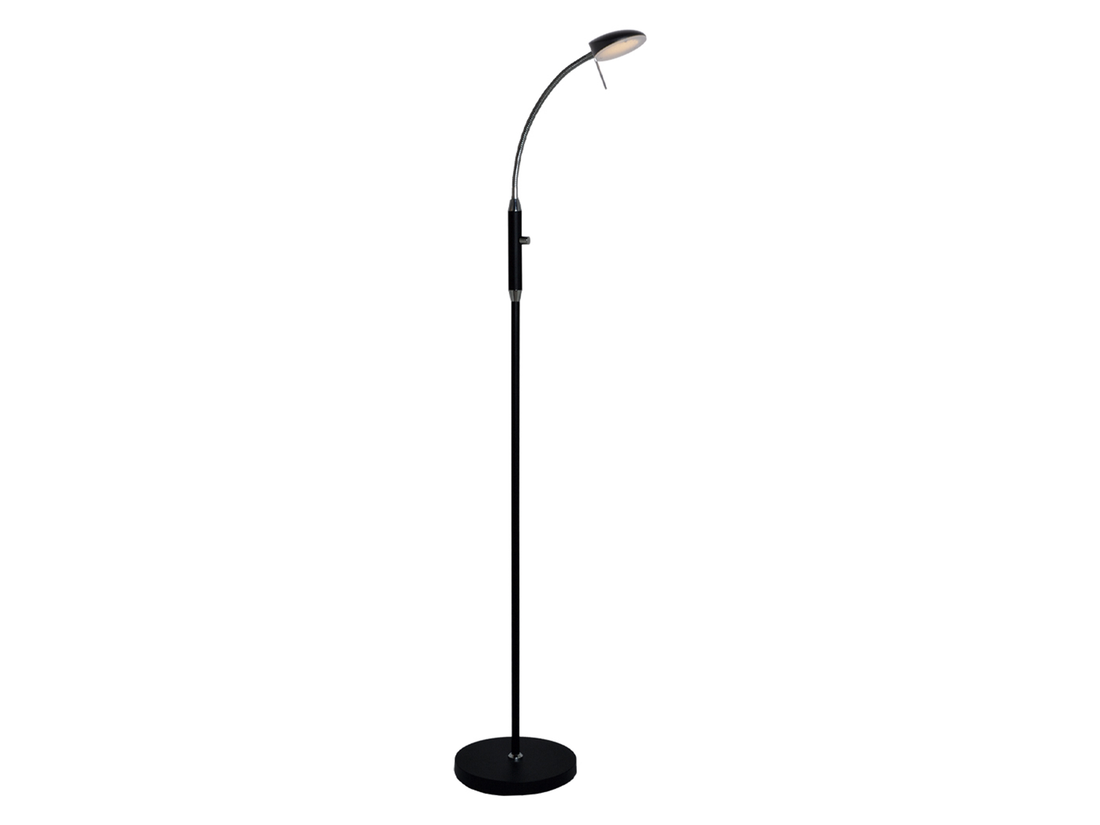 Stojací LED lampa Vegas, černá/chrom, 7W, 140cm