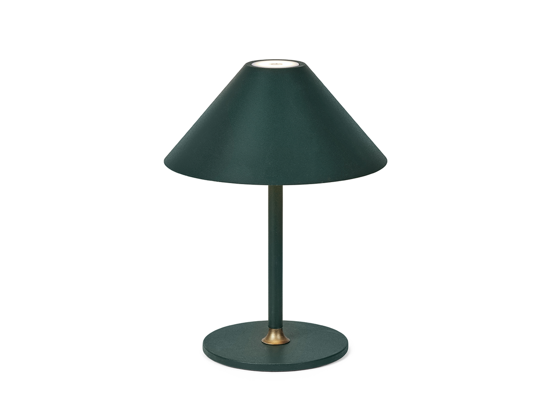 Stolní lampa Hygge na baterie, tmavě zelená, 3W, 20cm