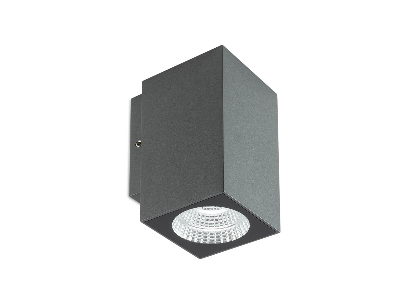 Nástěnné LED svítidlo Quad tmavě šedé, 3W, 3000K, 10,3cm