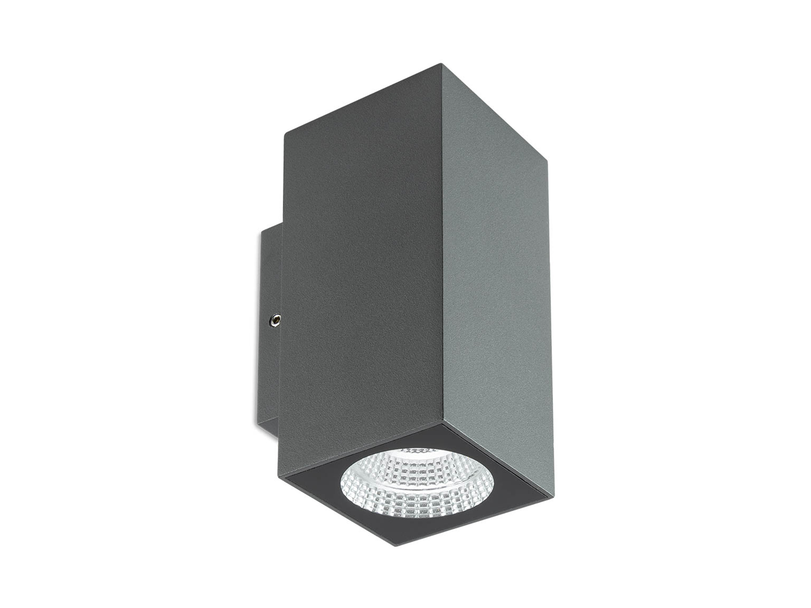 Nástěnné LED svítidlo Quad tmavě šedé, 6W, 3000K, 12,8cm