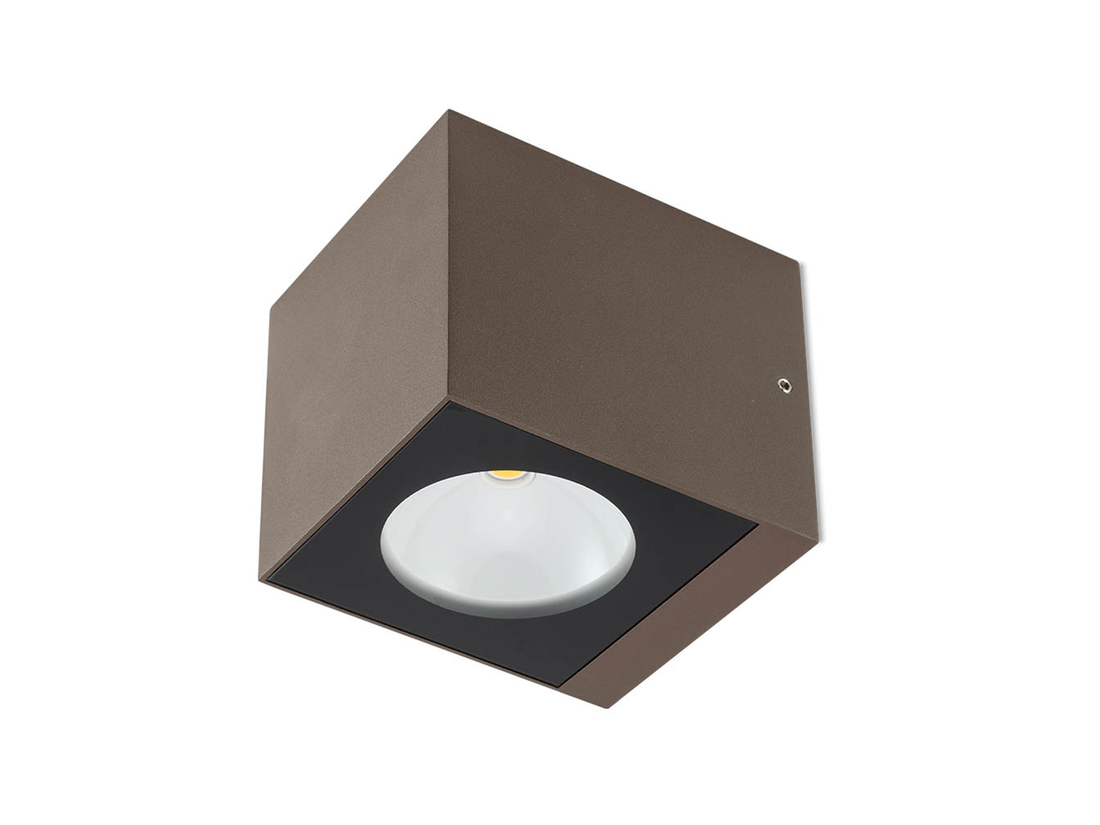 Nástěnné LED svítidlo Teko tmavě hnědé, 12W, 3000K, 9cm