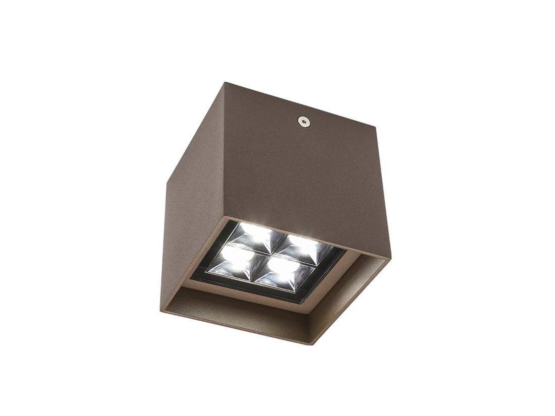 Stropní LED svítidlo Hub matně hnědé, 9W, 3000K, 10cm