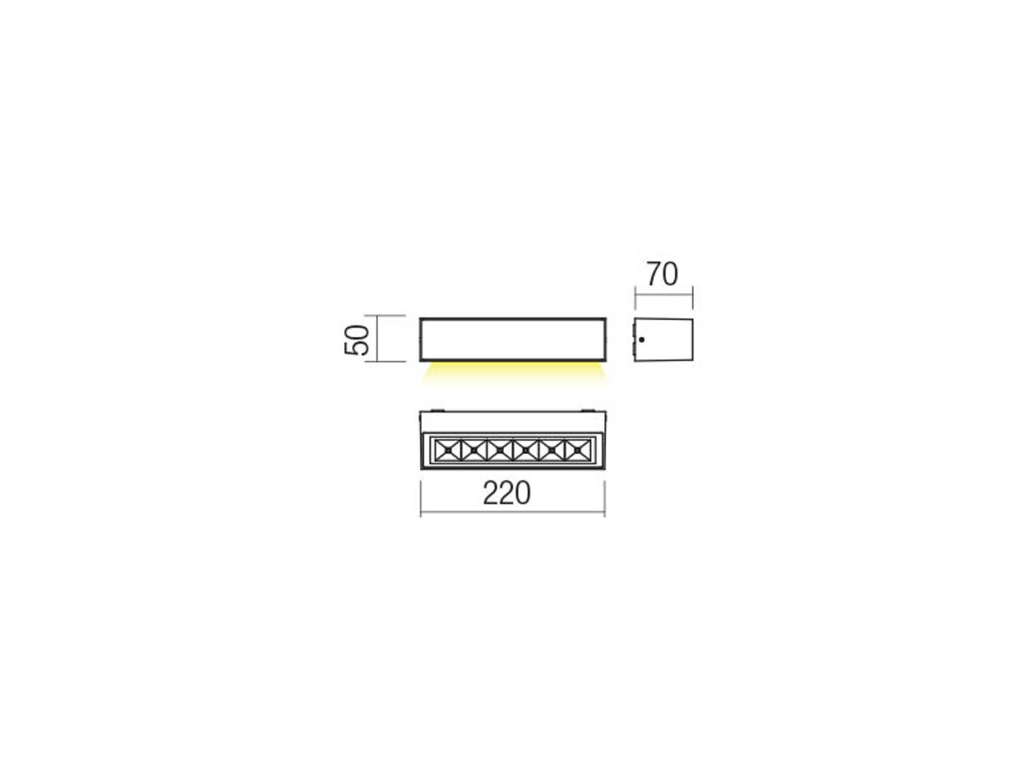 Nástěnné LED svítidlo Aroos tmavě šedé, 6,5W, 3000K, 22cm
