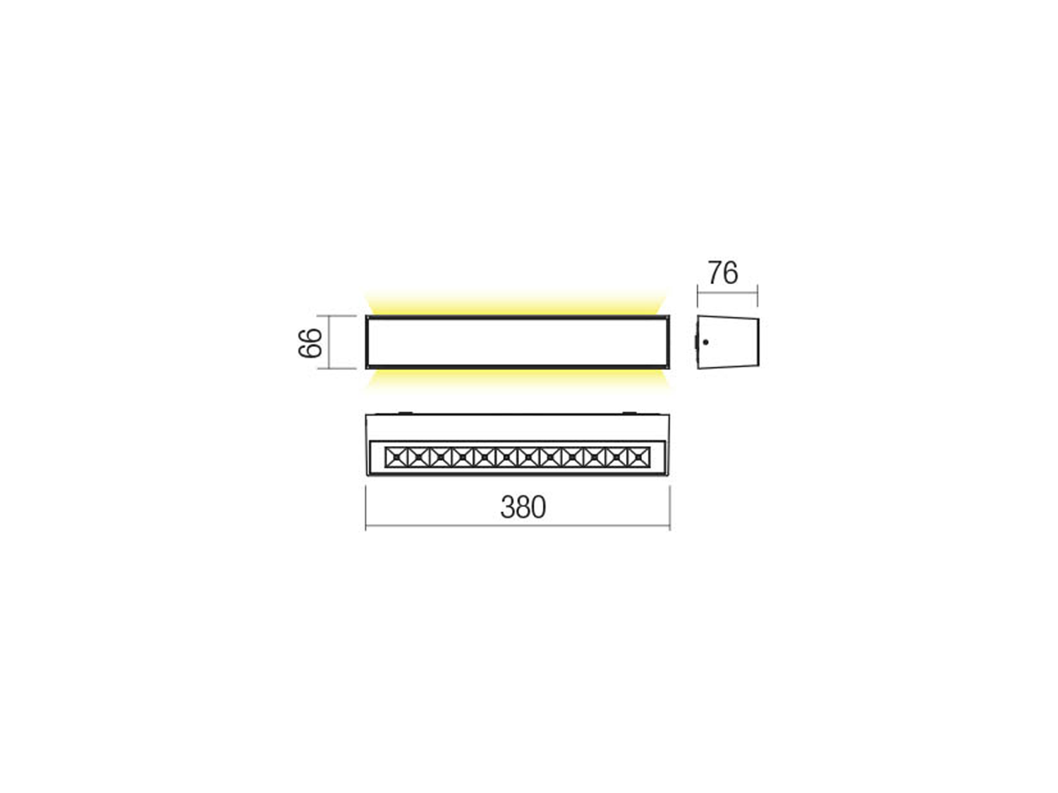 Nástěnné LED svítidlo Aroos pískově bílé, 21W, 3000K, 38cm