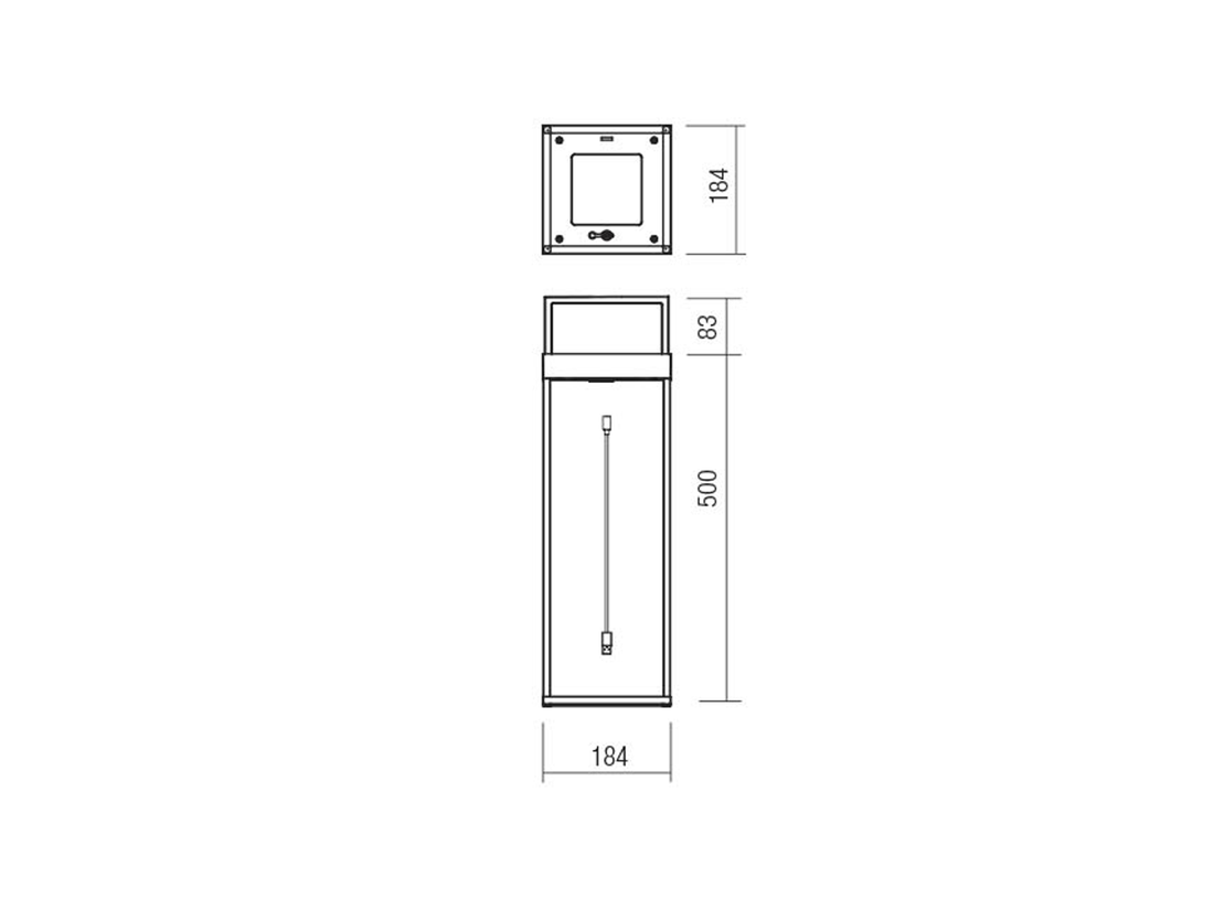 Stojací solární LED lampa Sol corten, 2,2W, 2700/3000K, 50cm
