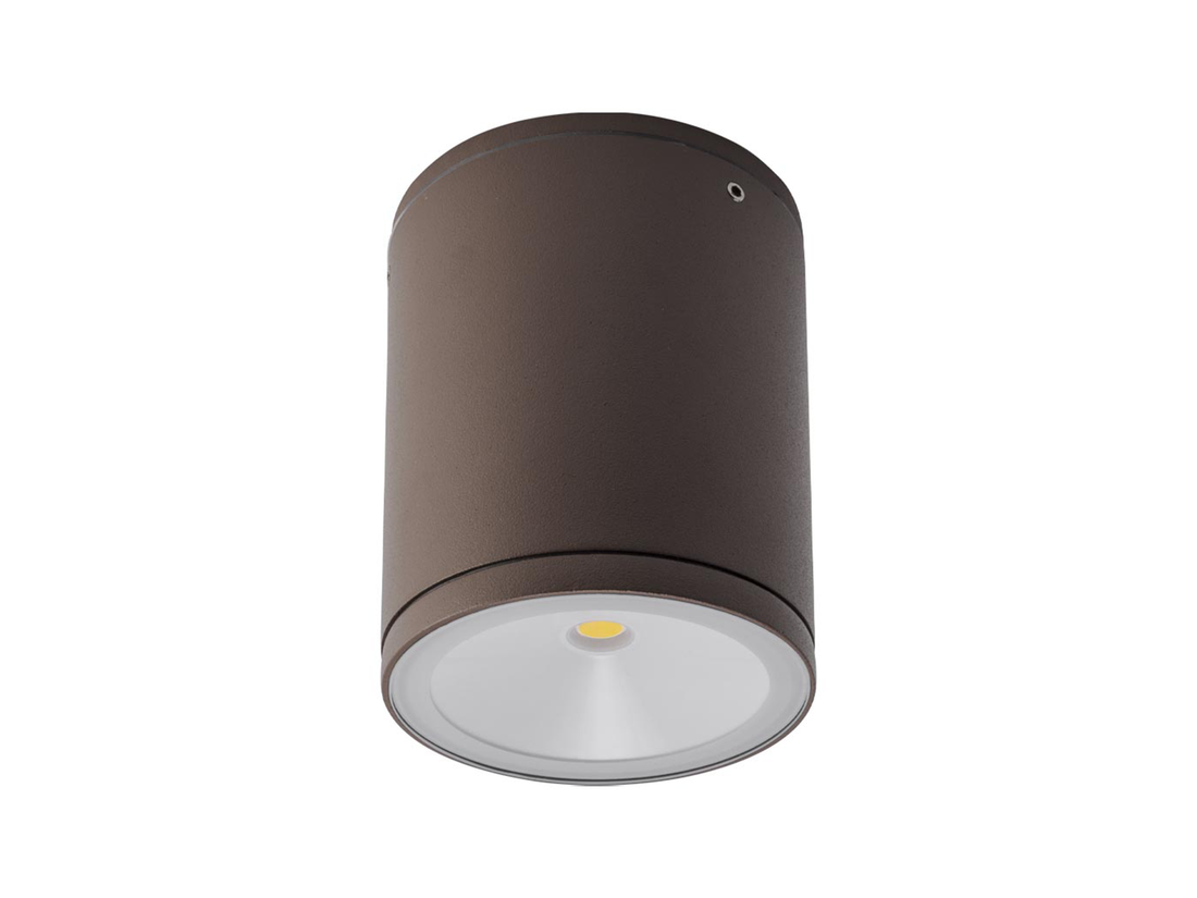Stropní LED svítidlo Eta tmavě hnědé, 6W, 4000K, 12cm