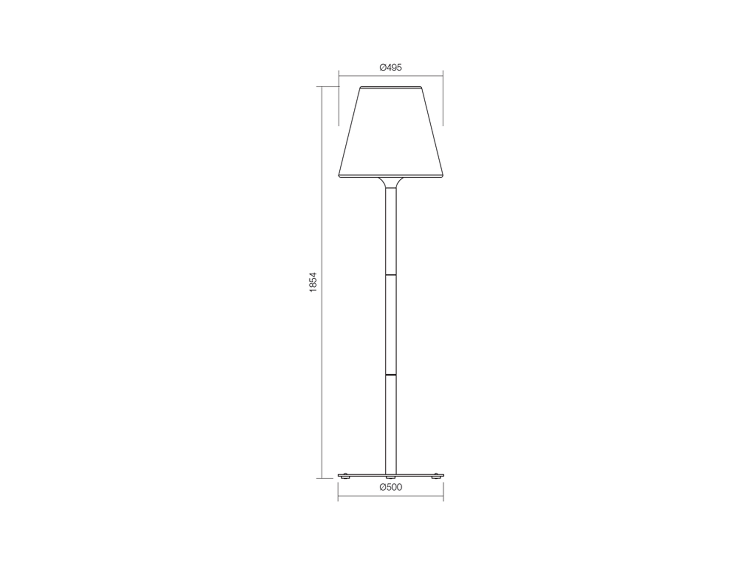 Stojací lampa Pino tmavošedá, 1xE27, 185cm