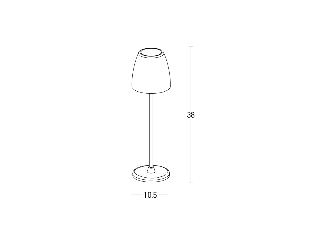 Stolní LED lampa pískově bílá, 2W, 3000K, 38cm