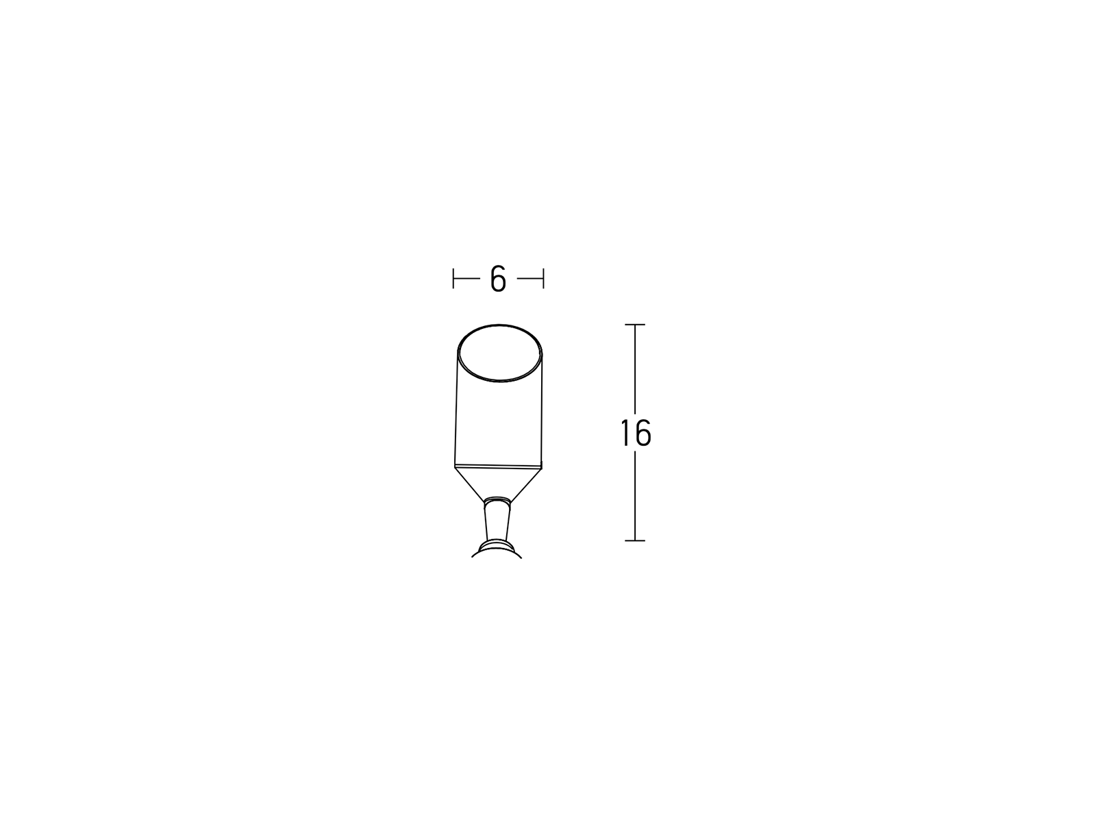 Zahradní bodové svítidlo s hrotem černé, 1xGU10, 16cm