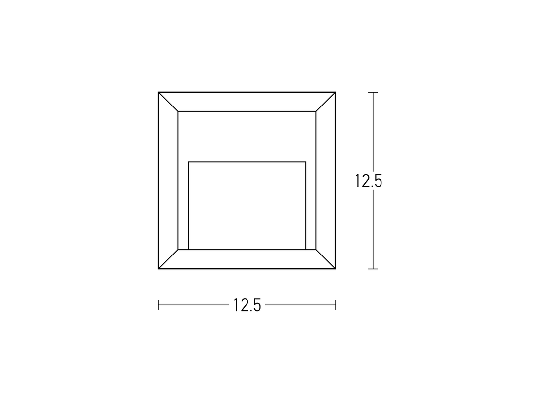 Nástěnné LED svítidlo grafit, 1,5W, 3000K, 12,5cm