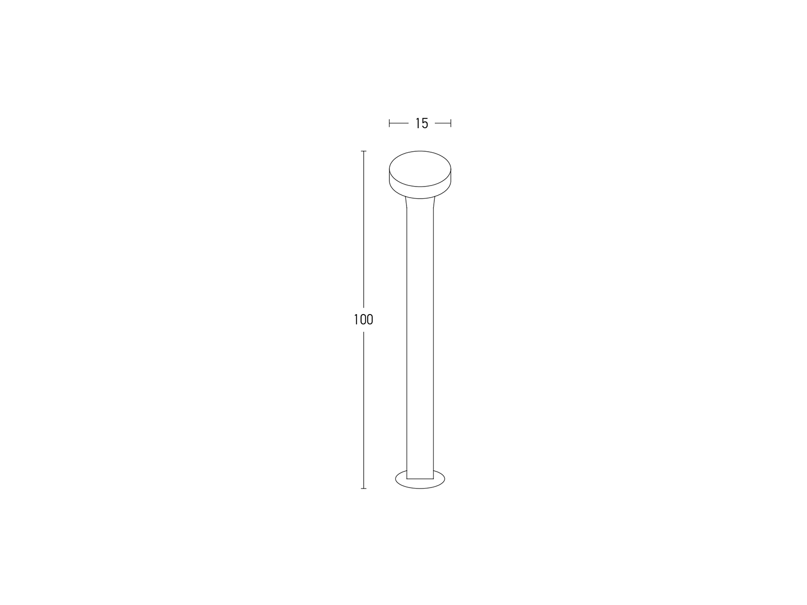 Stojací LED svítidlo grafit, 12W, 3000K, 100cm