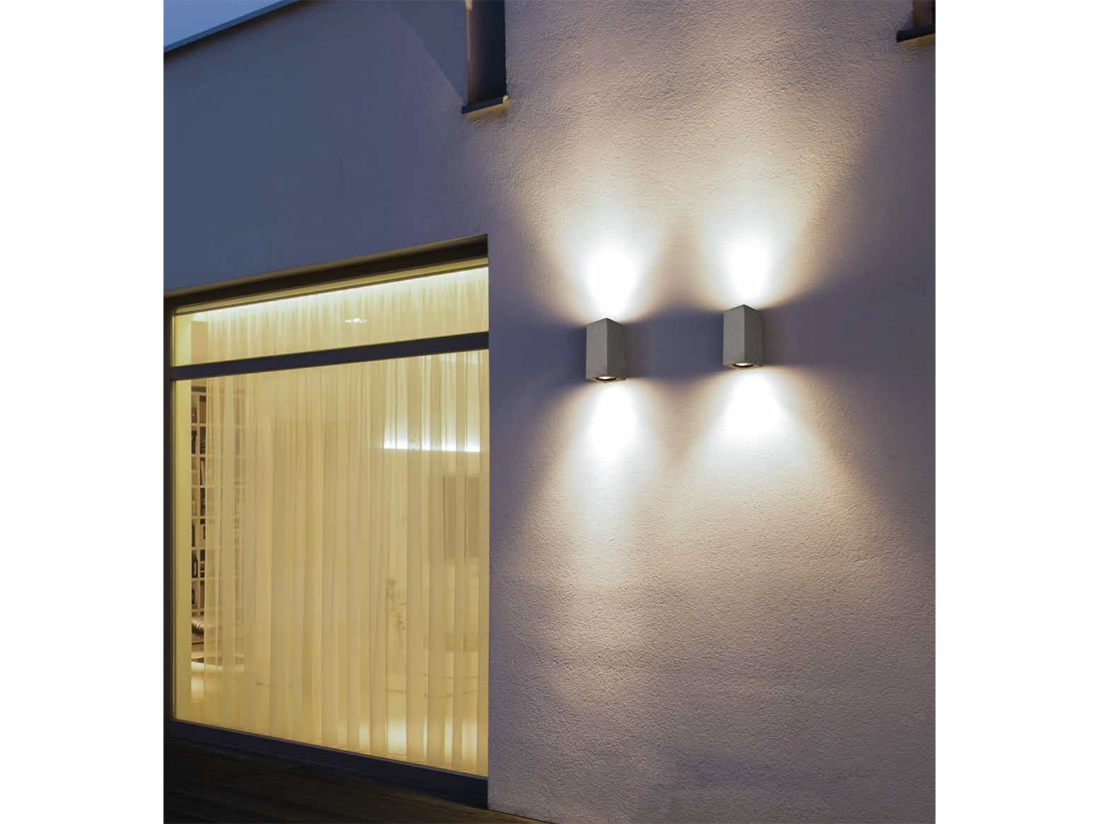 Nástěnné LED svítidlo beton, 2x4W, 3000K, 20cm