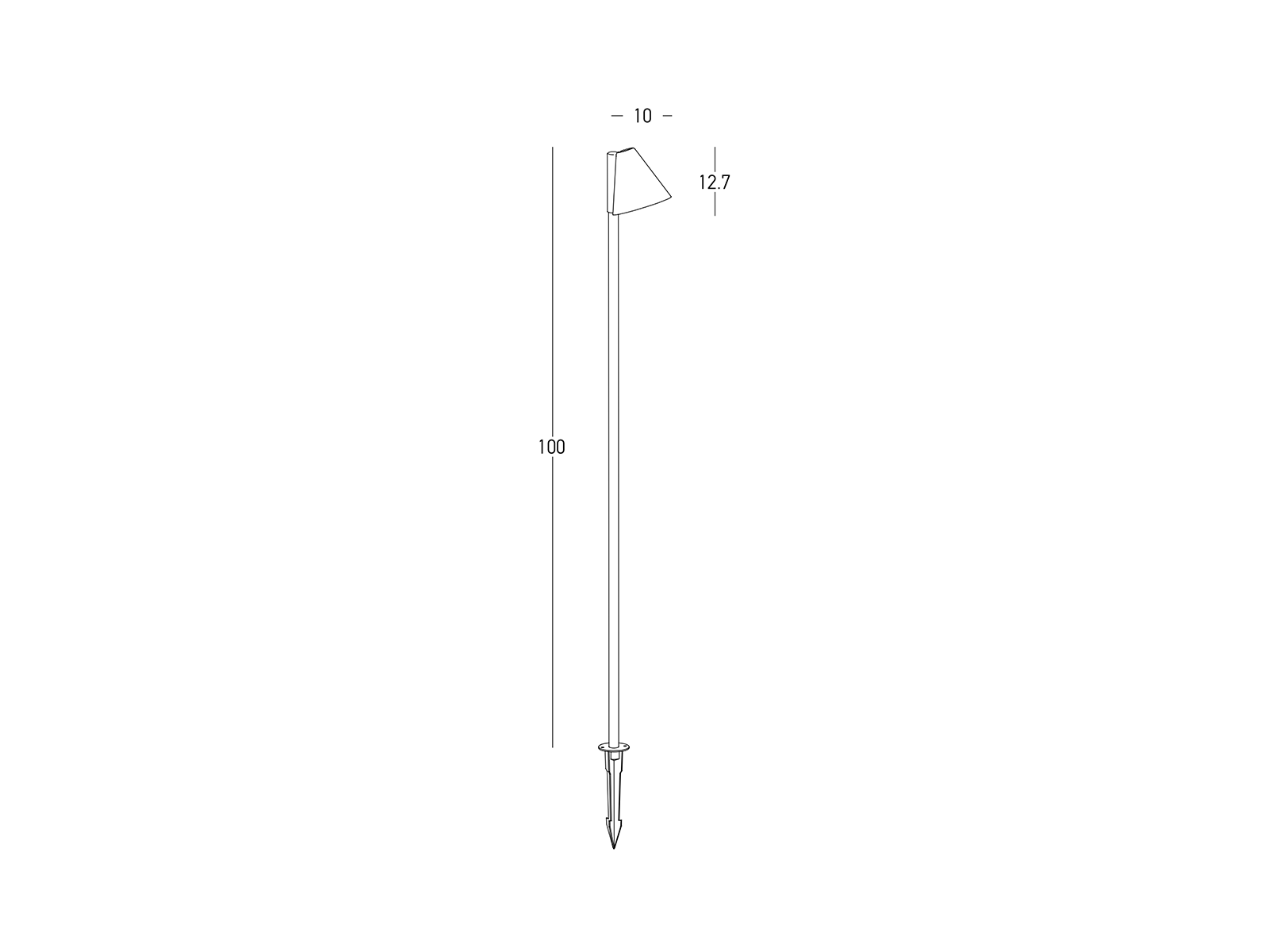 Zahradní bodové svítidlo s hrotem grafit, 1xGU10, 100cm