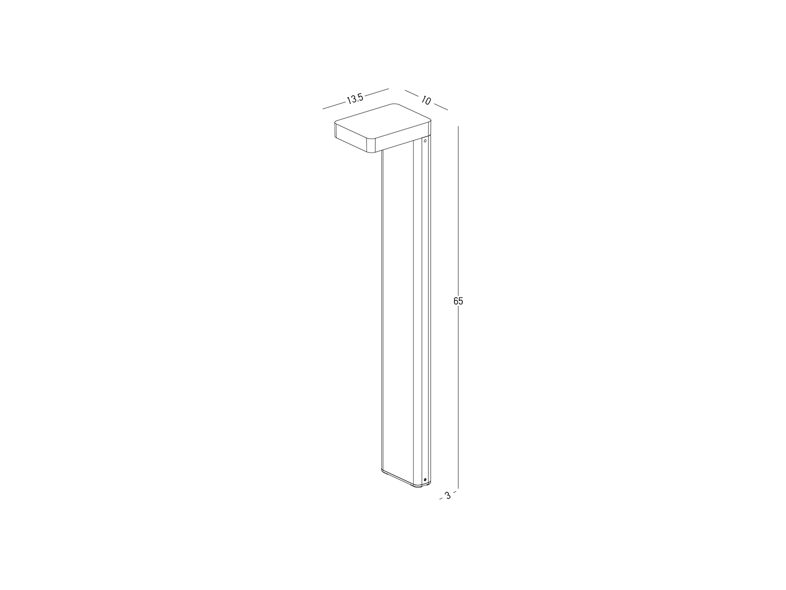 Stojací LED svítidlo grafit, 7W, 3000K, 65cm