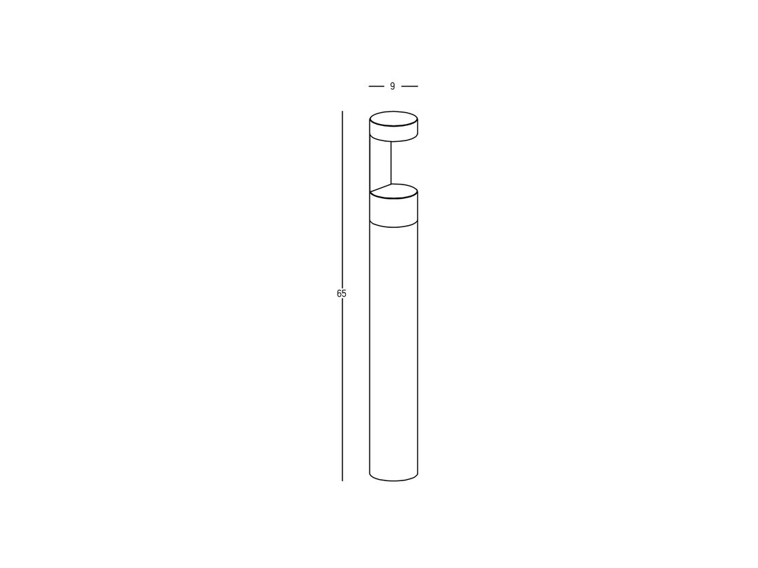 Sloupkové LED svítidlo grafit, 9W, 3000K, 65cm