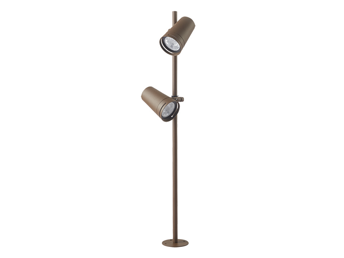 Stojací bodové LED svítidlo tmavě hnědé, 12W, 3000K, 70cm
