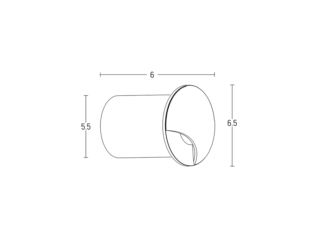 Pochozí LED svítidlo pískově černé, 3W, 3000K, ø6,5cm