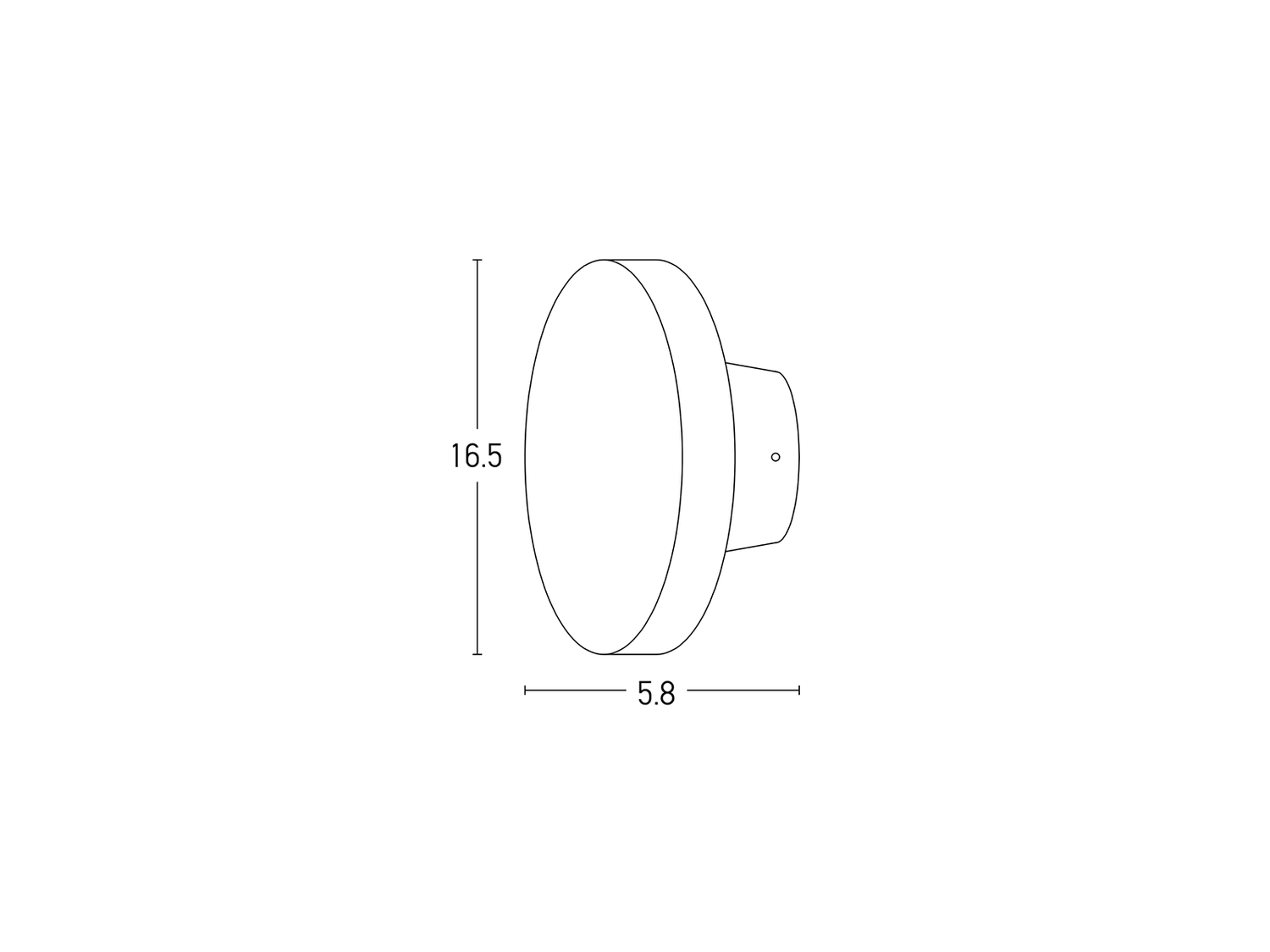 Nástěnné LED svítidlo černé, 8W, 3000K, 16cm