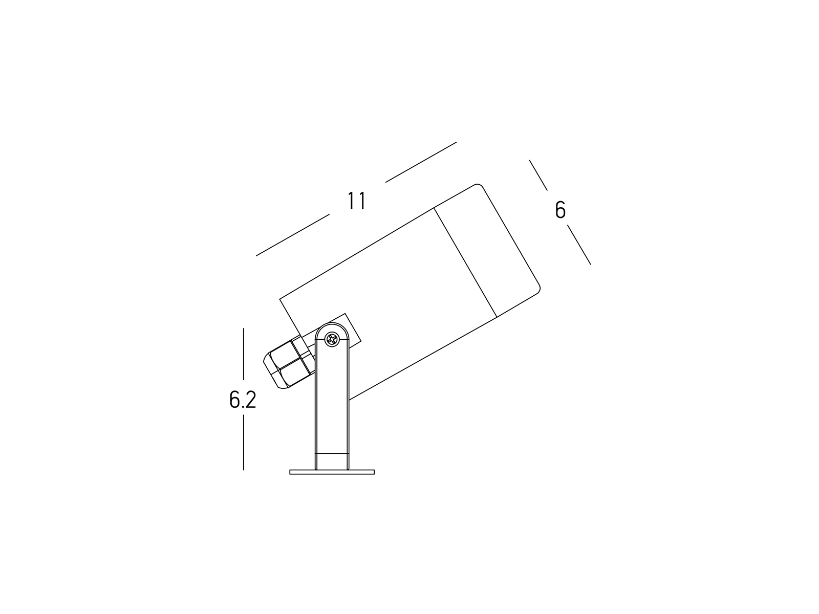 Zahradní bodové svítidlo černé, 1xGU10, 11cm