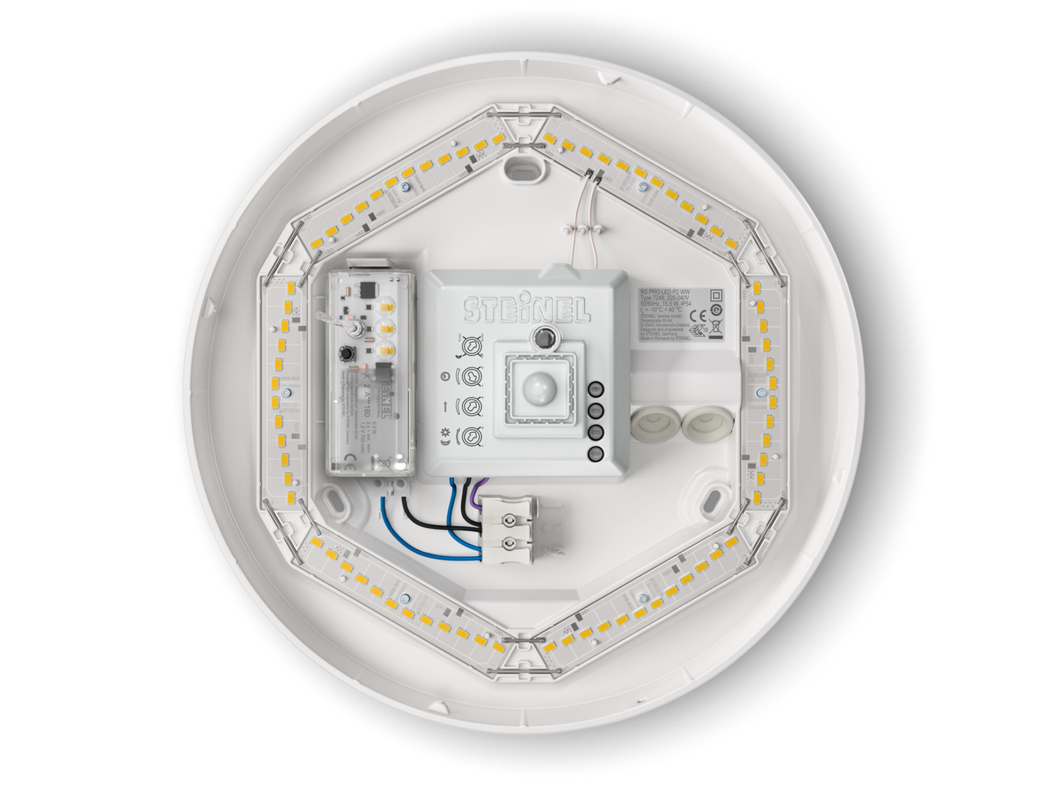 Vnitřní senzorové LED svítidlo RS PRO P2 S nouzové světlo 15,4W, 4000K