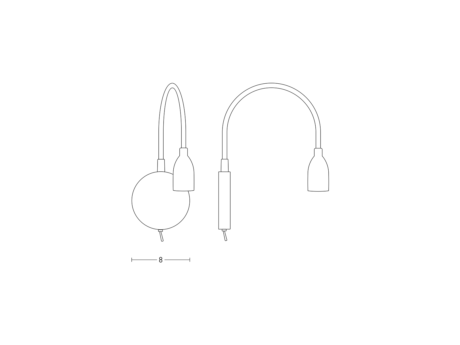 Nástěnné LED svítidlo chrom, 3W, 3000K, 20cm