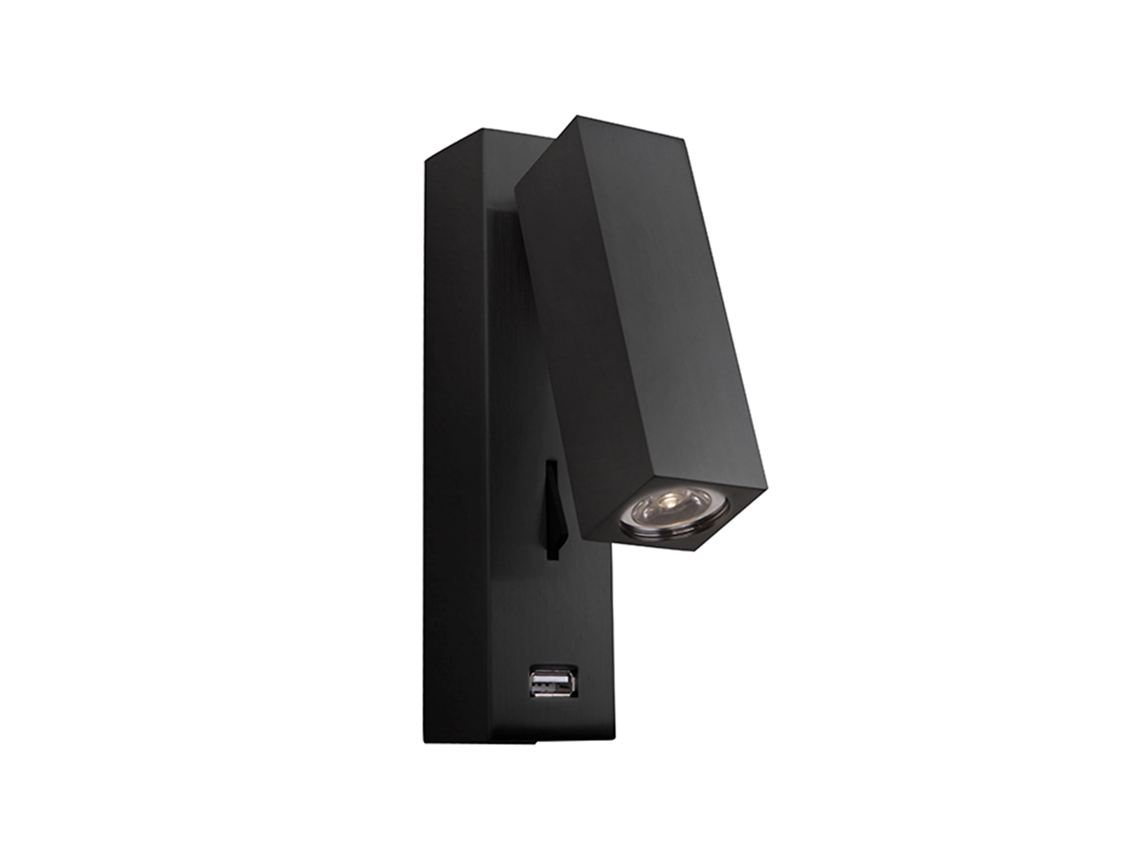 Nástěnné LED svítidlo černé, 3W, 3000K, 20cm