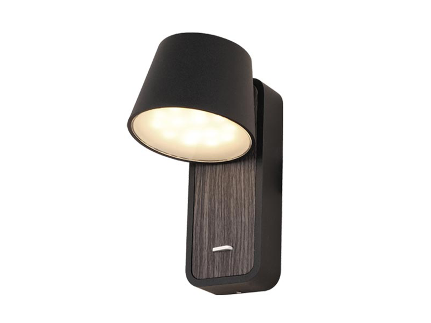 Nástěnné LED svítidlo černé/hnědé, 7W, 3000K, 16,2cm