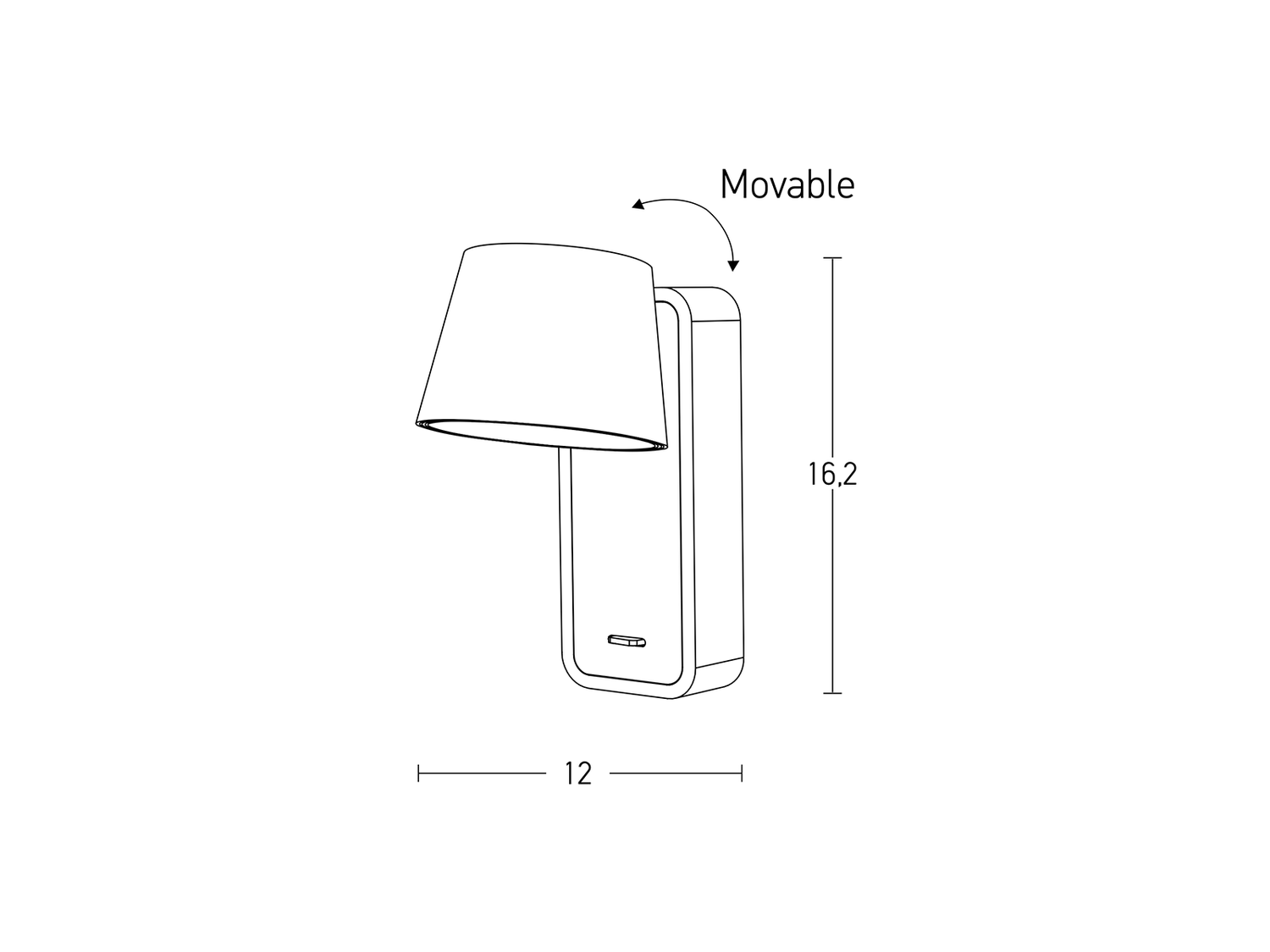 Nástěnné LED svítidlo černé/hnědé, 7W, 3000K, 16,2cm