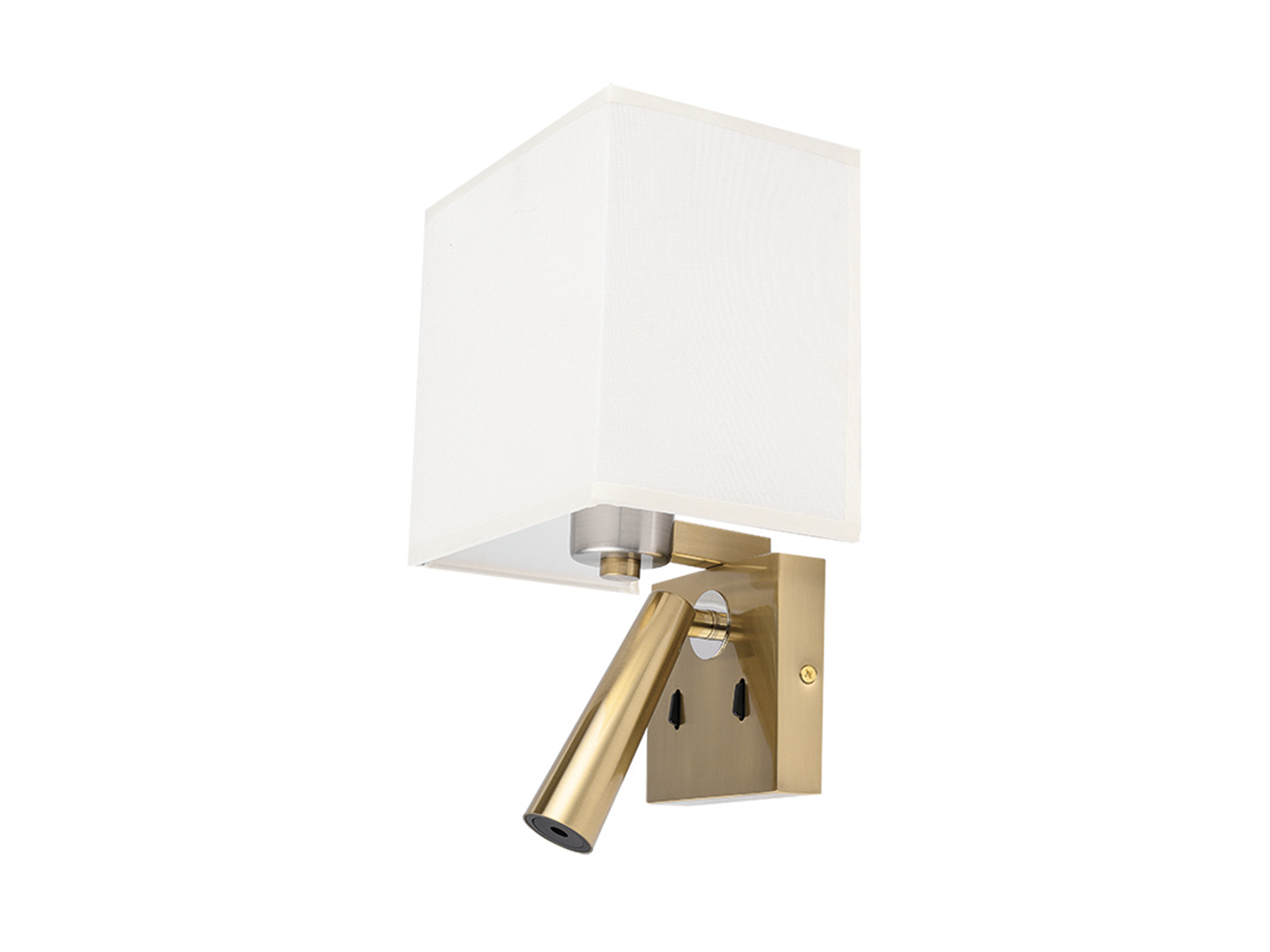 Nástěnné LED svítidlo béžové/mosaz, 3W, 1xE27, 30cm